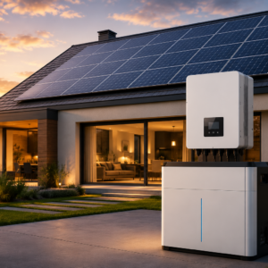 Fotovoltika 10kW + 10kW DEYE menič + DEYE batéria 16kW